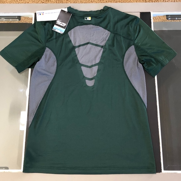 RARE 2009 NIKE DRI-FIT PRO COMBAT OAKLAND ATHLETICS A'S PERFORMANCE FITTED SHIRT - Picture 5 of 7